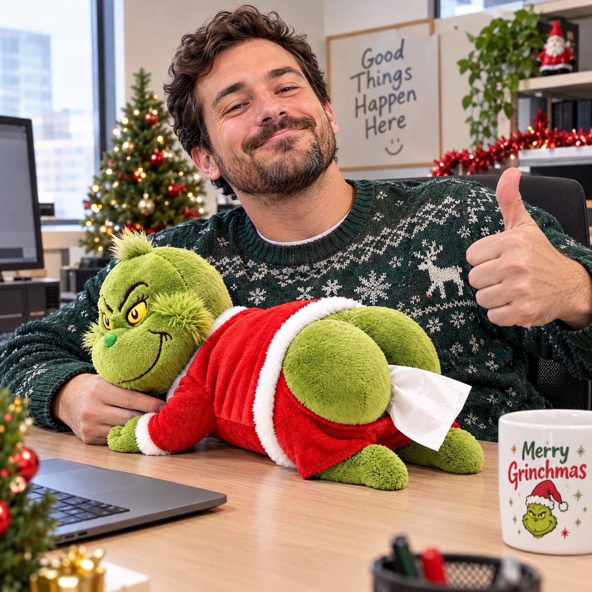 The Grinch Bum Tissue Holder